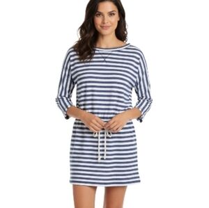 Victoria's Secret Navy and White Striped Vintage Mini Dress Size M